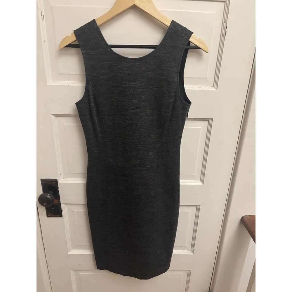 Theory Women's Gray Marled Print Sleeveless Sheath Dress Lined Size 6‎